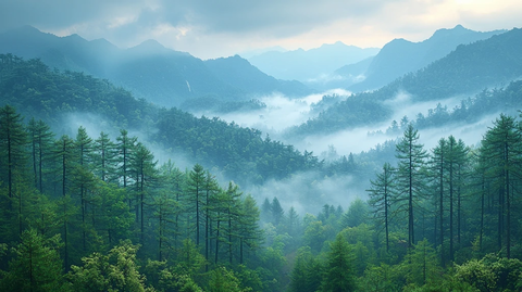 雨后的南山薄雾