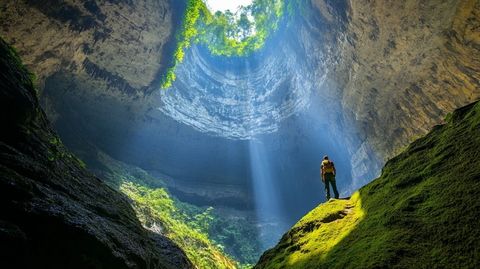 洞穴出口的光明之路