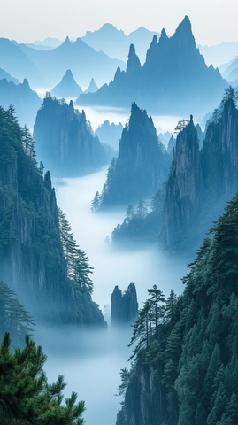 中国龙飞越山脉