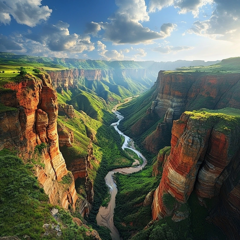 东非大裂谷河流景观