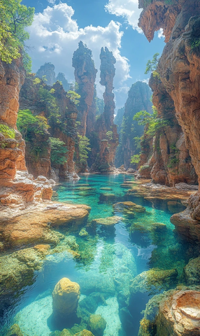 飞石仙境全景图