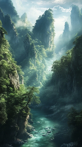 森林公园山峰景观