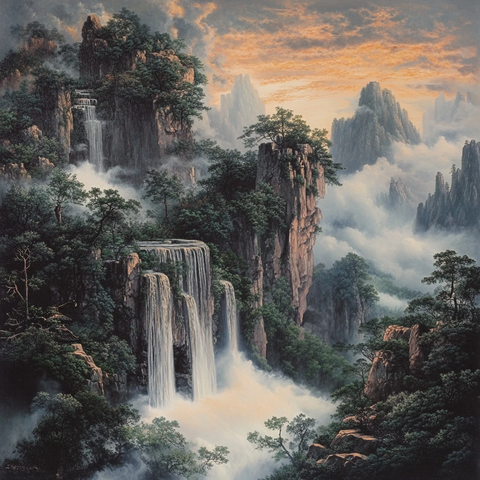 故宫飞天景秀山河图