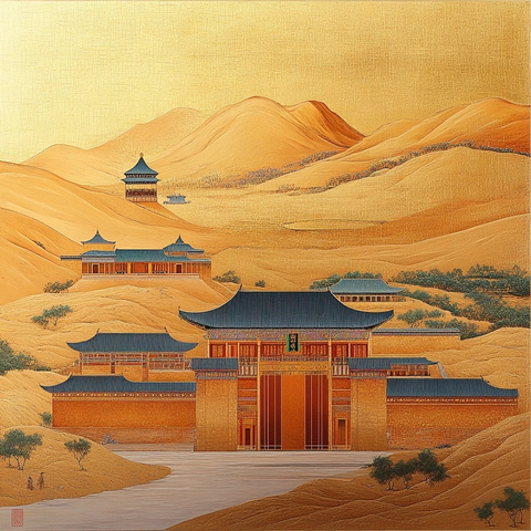 沙漠中的古建筑