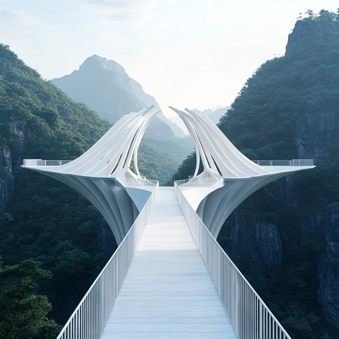 扇形观景平台桥梁