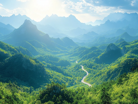 长江沿岸山脉与森林