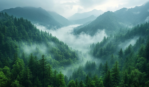 森林硬软线条对比