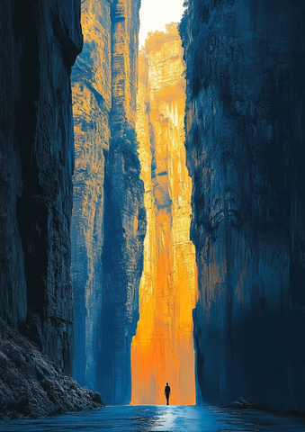 悬崖小径与寺庙