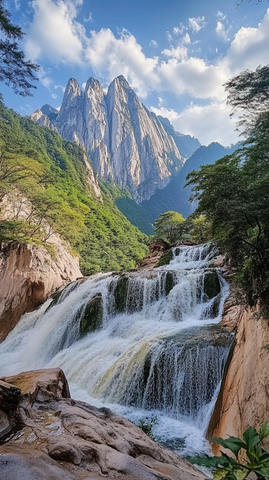水帘洞瀑布彩虹