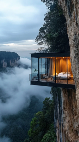 高海拔玻璃民宿