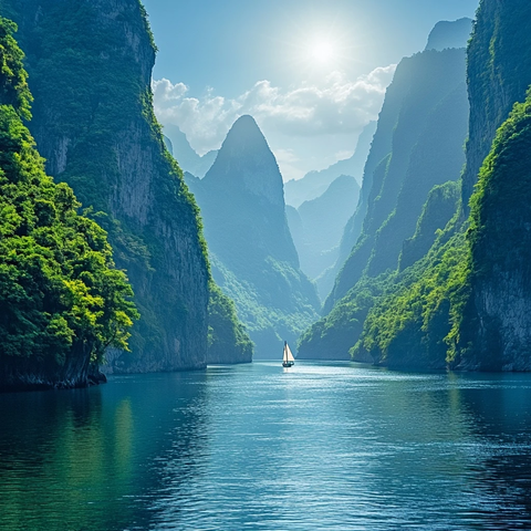 孤帆远影碧空尽