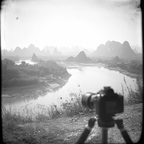 桂林山水黑白胶片