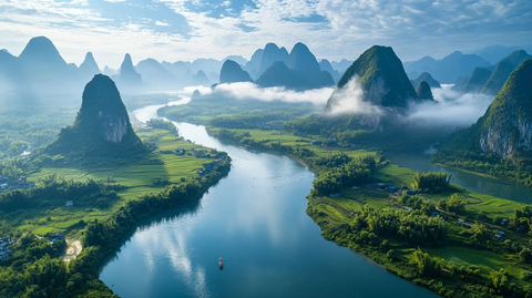 阳朔山水田园风光