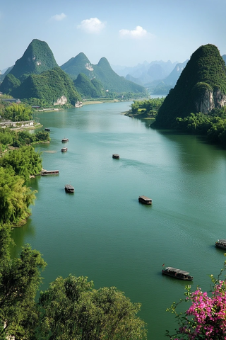 桂林山水鸟瞰图