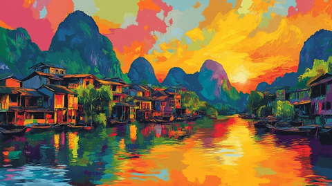 阳朔山水涂鸦艺术