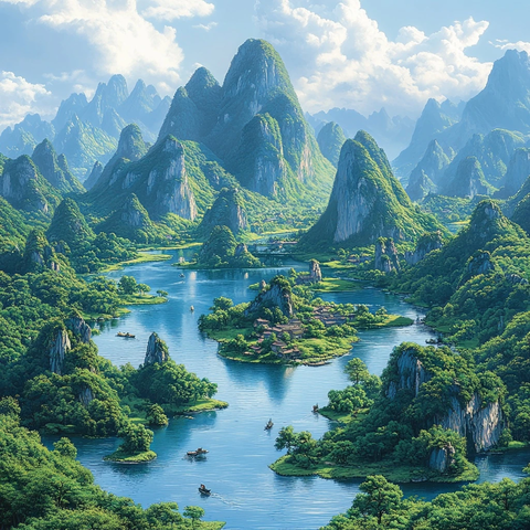 桂林喀斯特地貌景观