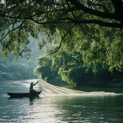 渔船与过路船互动