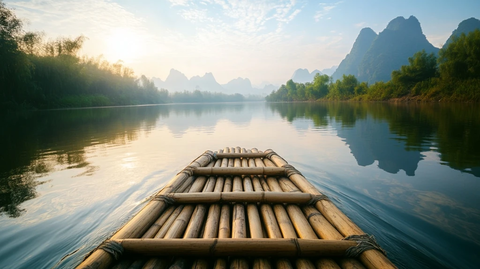 竹筏晨光