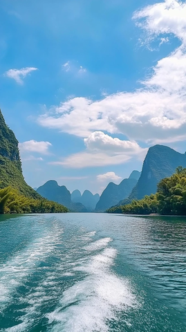 蓝天白云青山绿水