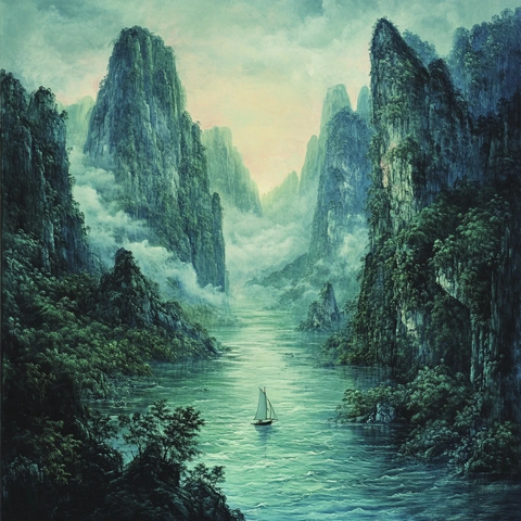 楚水东流帆影远