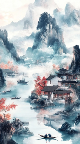 渔民在自然环境中工作