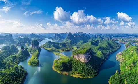 蓝天白云青山绿水