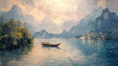 长江油画风格