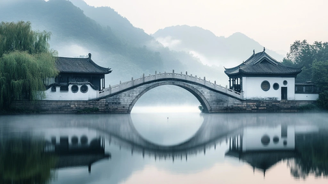 小桥流水古建筑