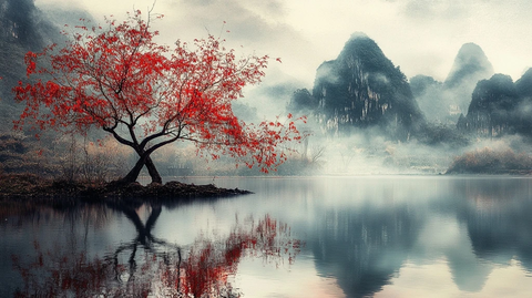 桂林山水初冬景色