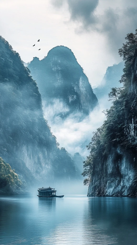 听唱声于朗江之上