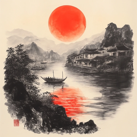 民国时期水墨画