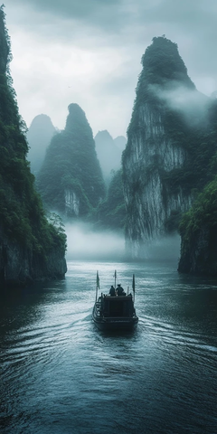 唐代文人乘船游山