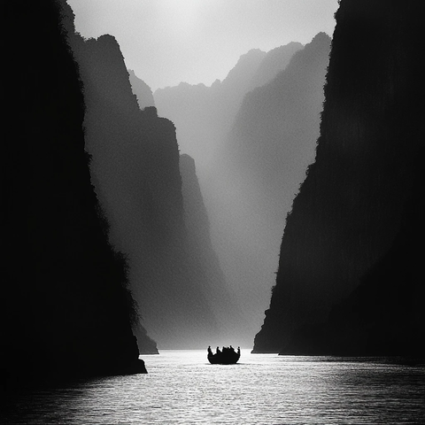 船行山谷听猿啼