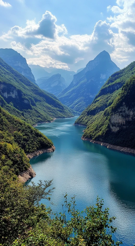 山水间的自然画卷