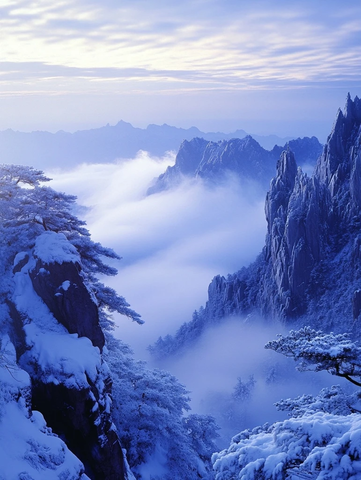 终南山北坡冬晨