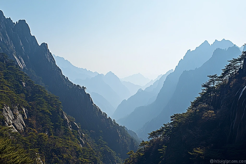 黄山山脉俯瞰景观