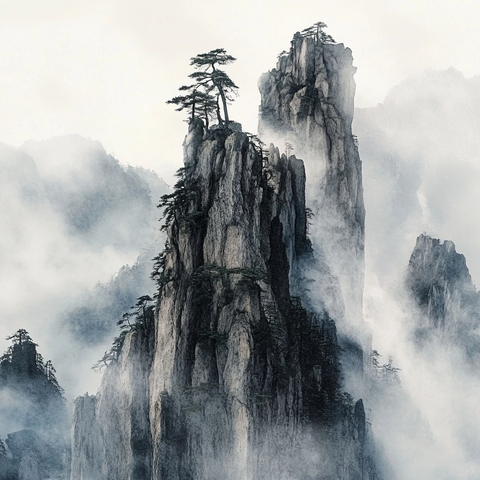 黄山云海奇峰怪石