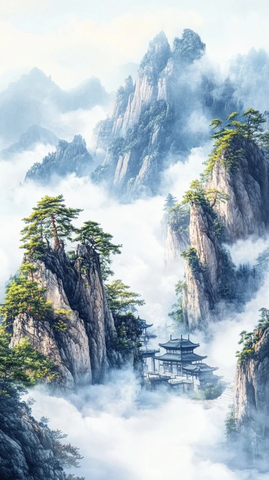 黄山云海日出三维浮雕