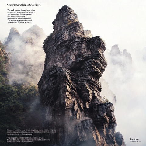 自然石形似古风人物