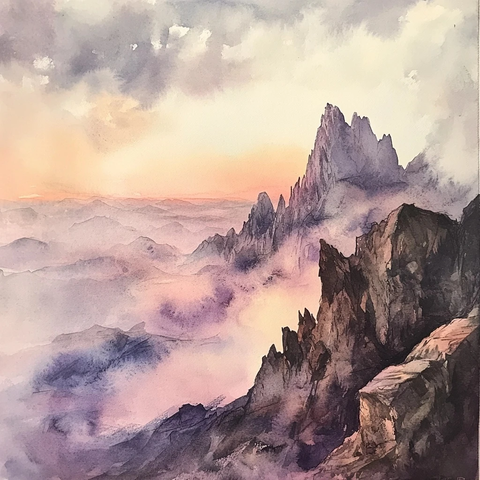 西奈山云雾缭绕