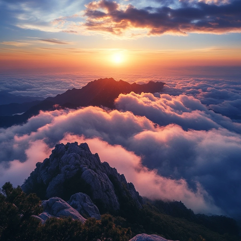 日出泰山云海