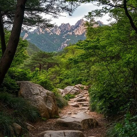 登山步道与森林景观