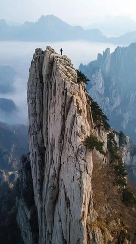 刀切斧劈花岗岩景观