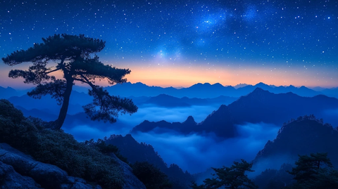 黄山星空长曝光