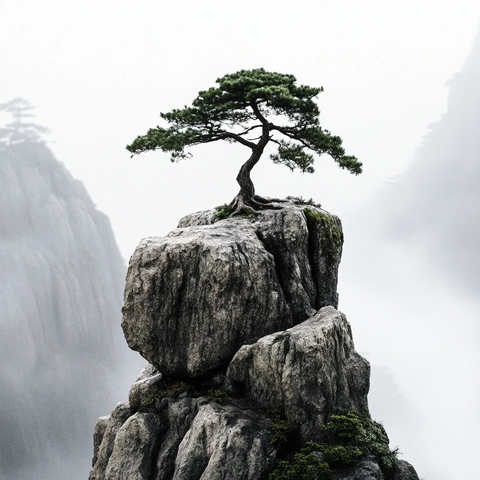 黄山云海奇峰怪石