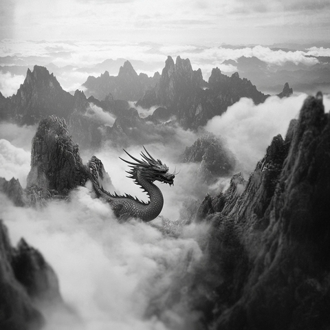 中国龙山顶云中