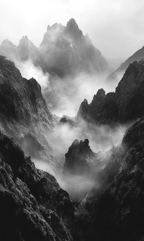 神秘山脉烟雾缭绕