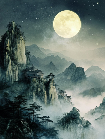 月满山谷星辉映