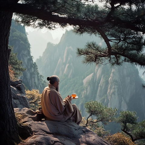 山中道士饮茶