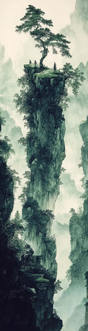 山水画中的小径与人物